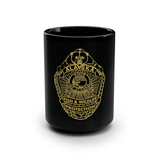 FISH AND WILDLIFE PROTECTION - Black Mug, 15oz