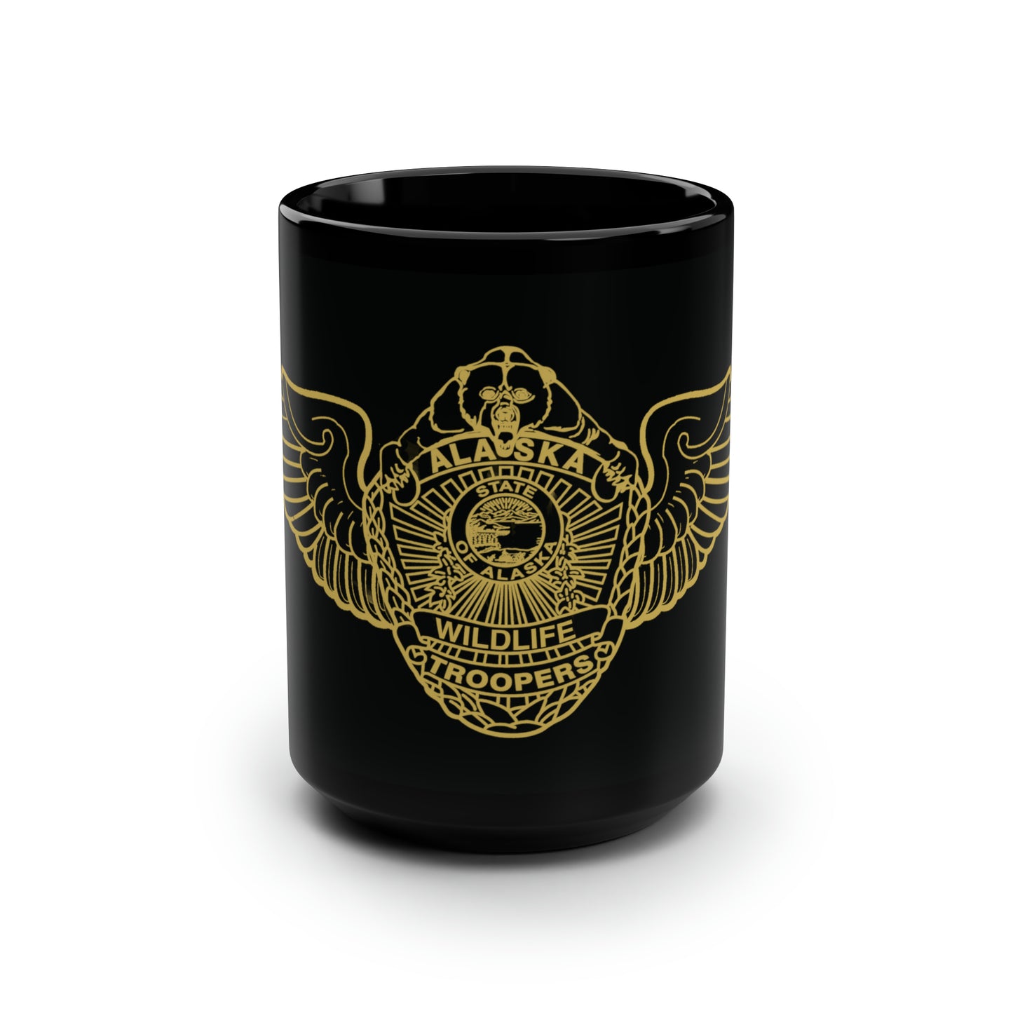 AWT WINGS - Black Mug, 15oz