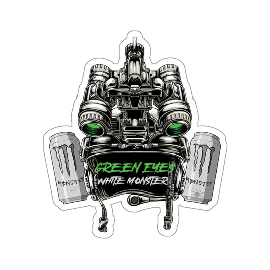 Sticker (Green Eyes White Monster) 3"