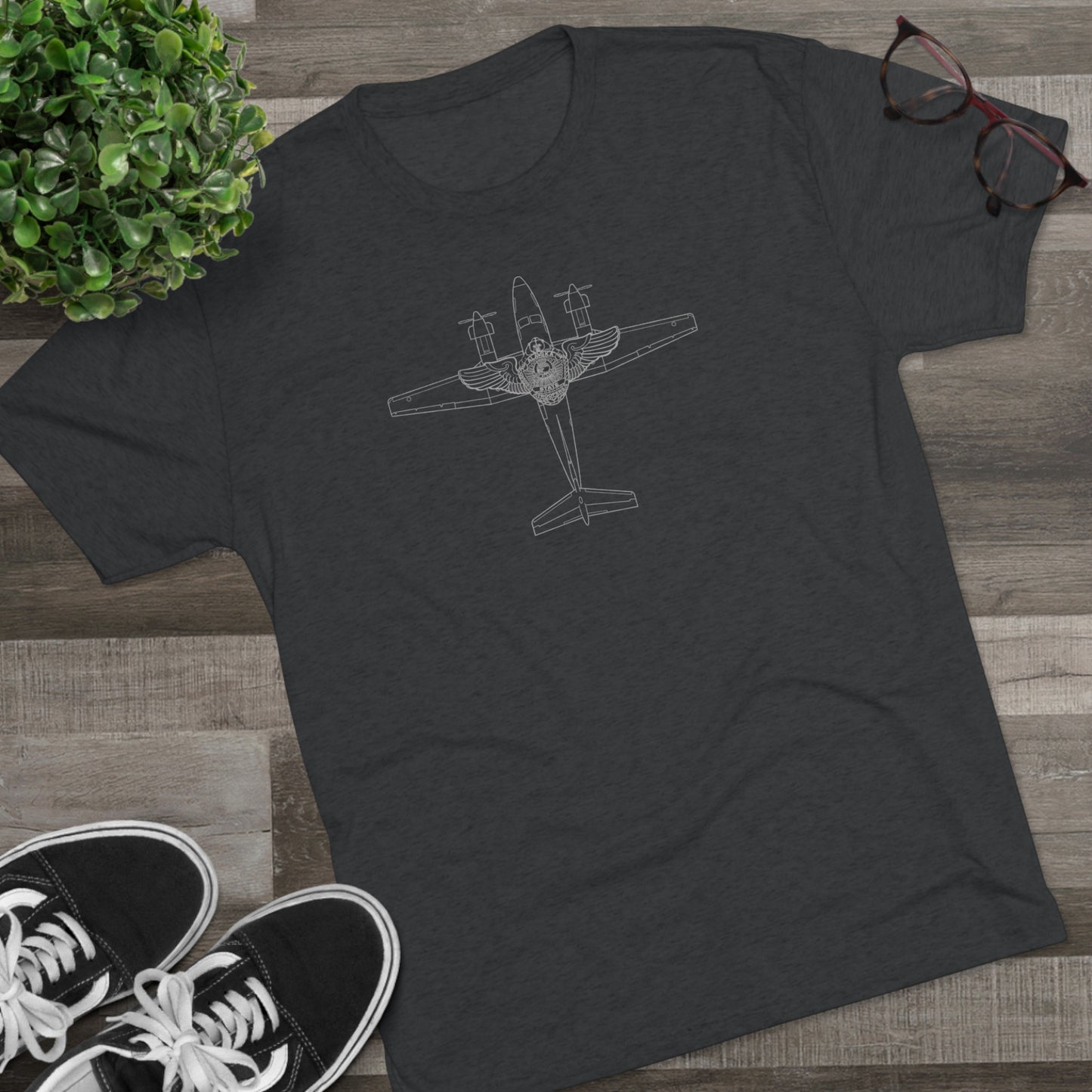 KING AIR WINGS - Tri-Blend Crew Tee