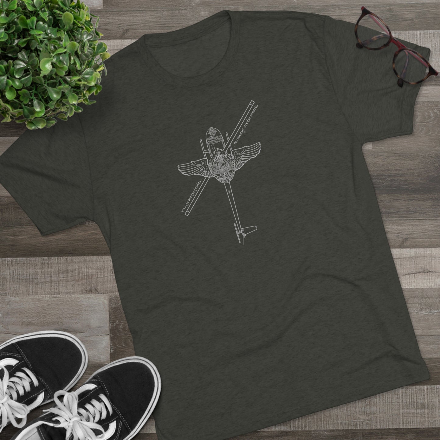 R44 WINGS - Tri-Blend Crew Tee