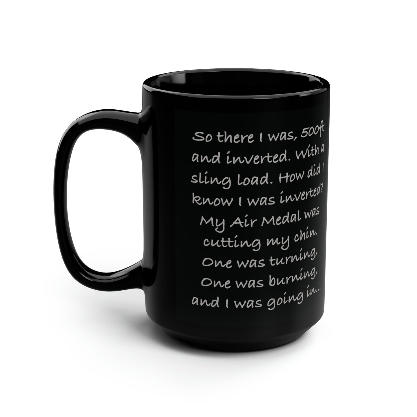 R44 WINGS “So there I was…” - Black Mug, 15oz