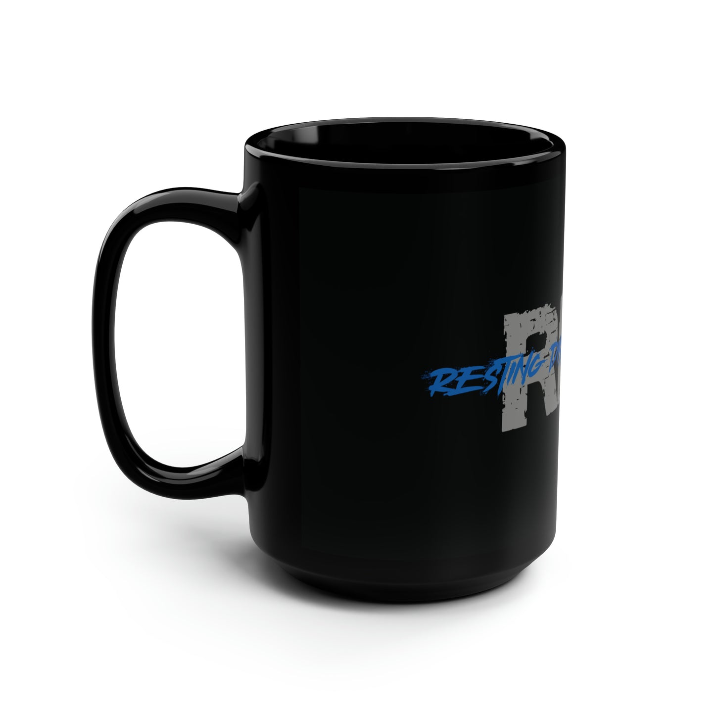 Resting Dispatcher Face - Black Mug, 15oz