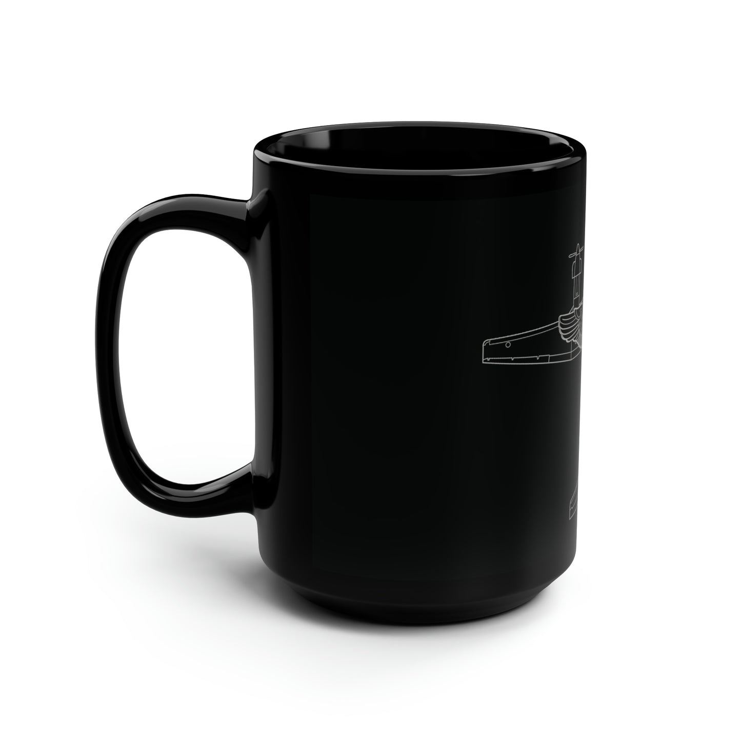 KING AIR WINGS - Black Mug, 15oz