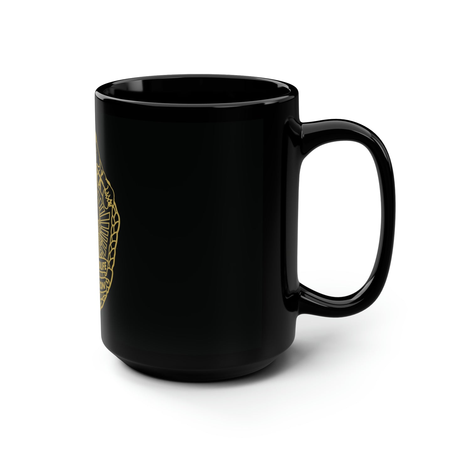 FISH AND WILDLIFE PROTECTION - Black Mug, 15oz