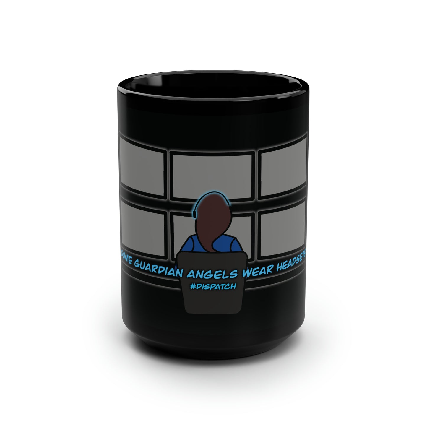 Dispatch - Guardian Angel (BRN F) - Black Mug, 15oz