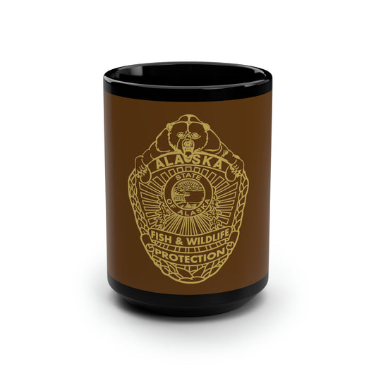 FISH AND WILDLIFE PROTECTION - Brown / Black Mug, 15oz