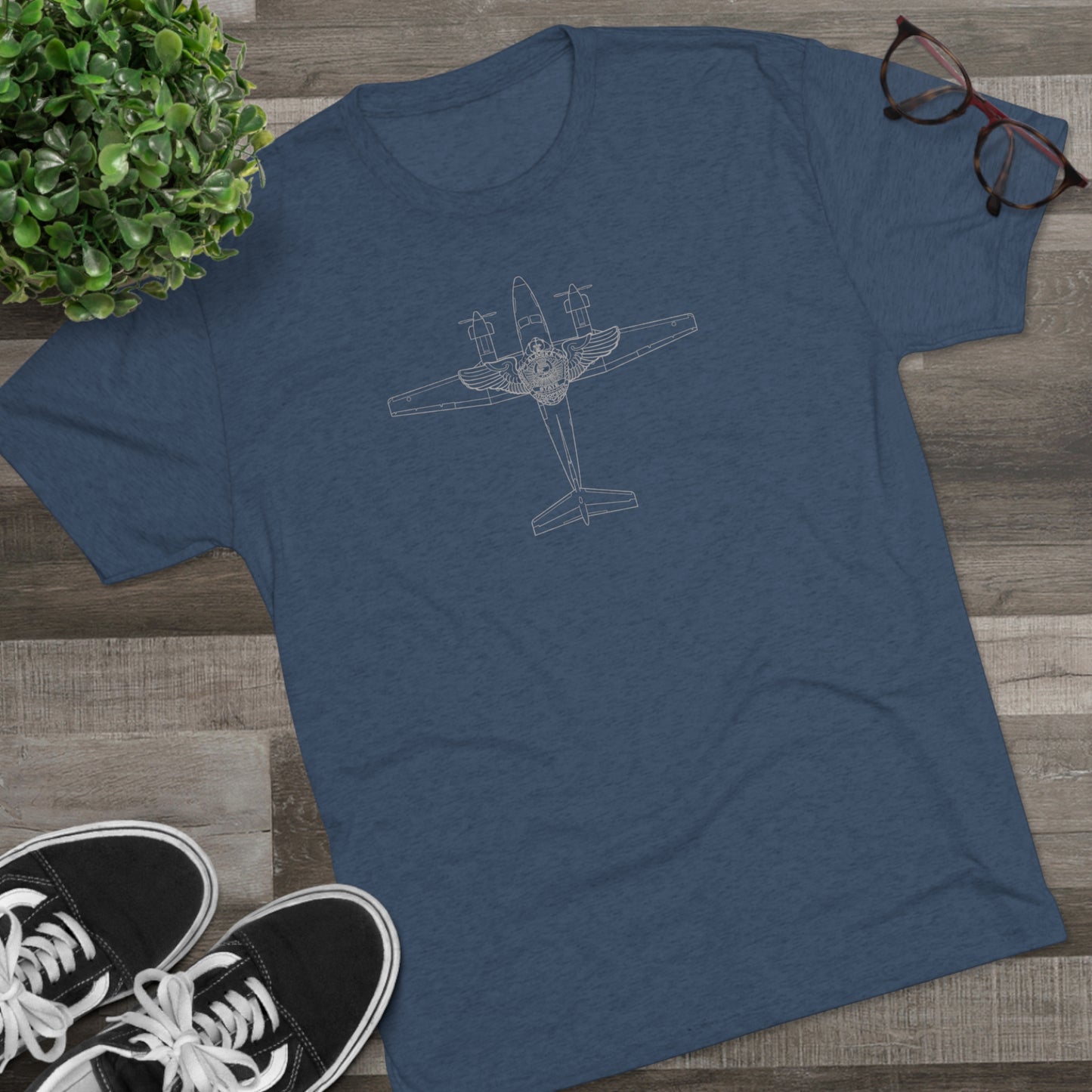 KING AIR WINGS - Tri-Blend Crew Tee