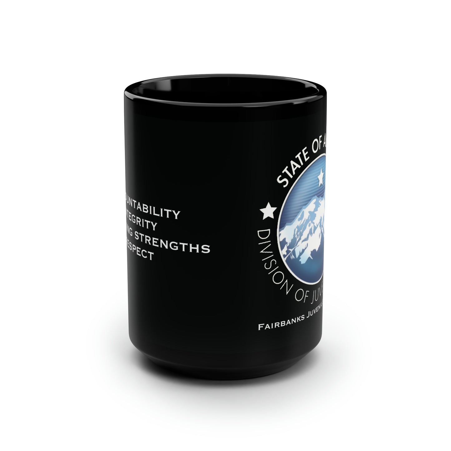 DOJJ (Fairbanks) - Black Mug, 15oz