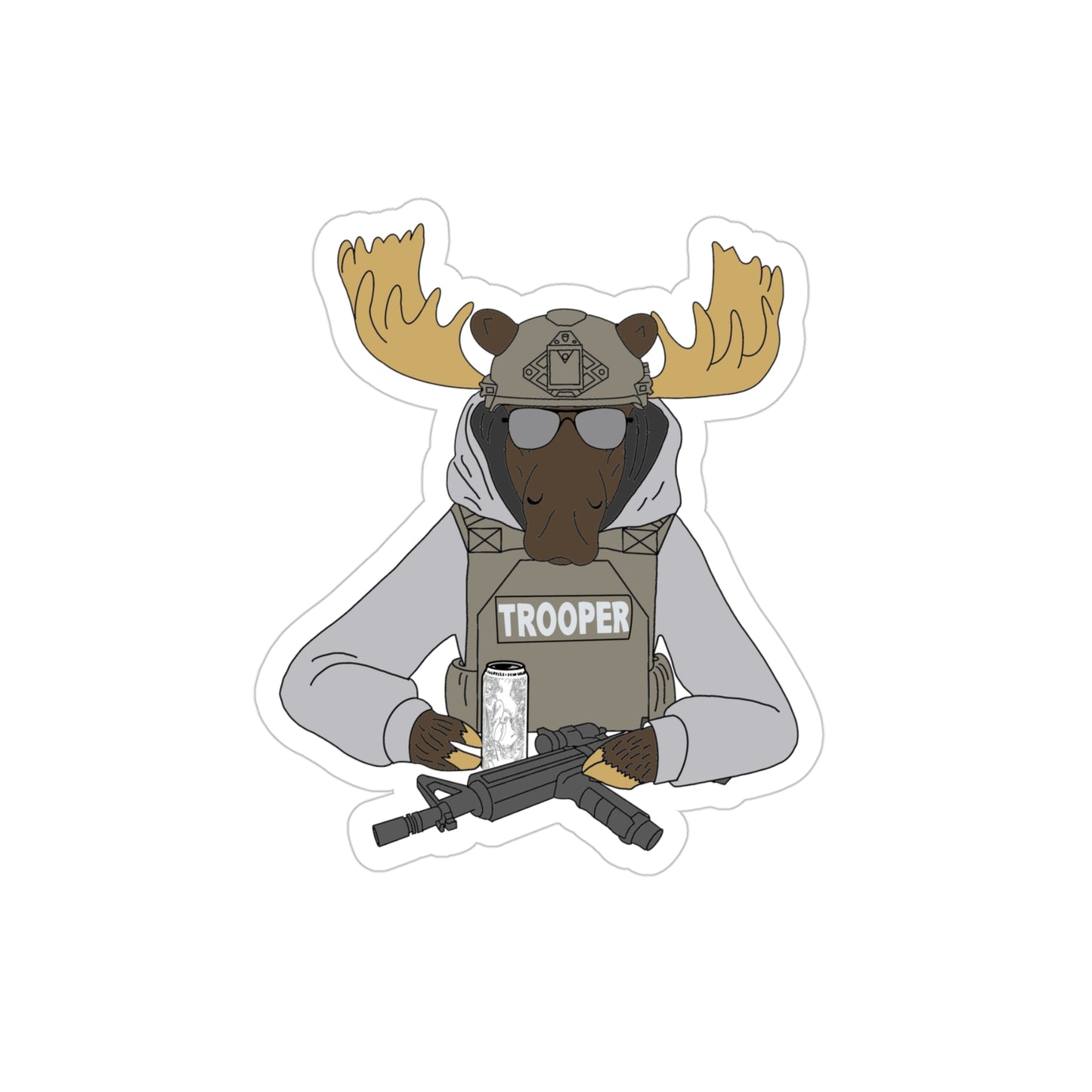 THE MOOSE. Transparent Outdoor Sticker