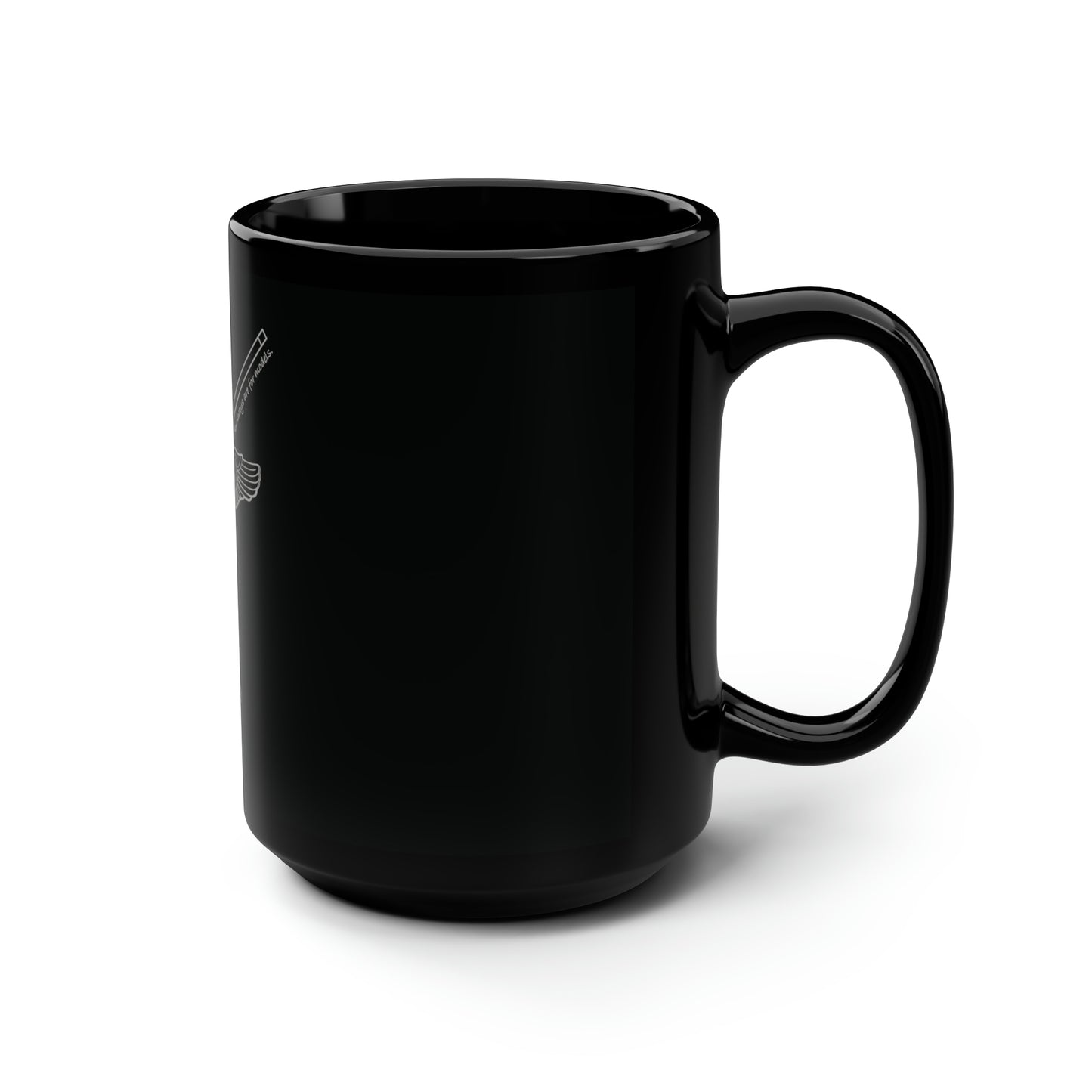 R44 WINGS - Black Mug, 15oz