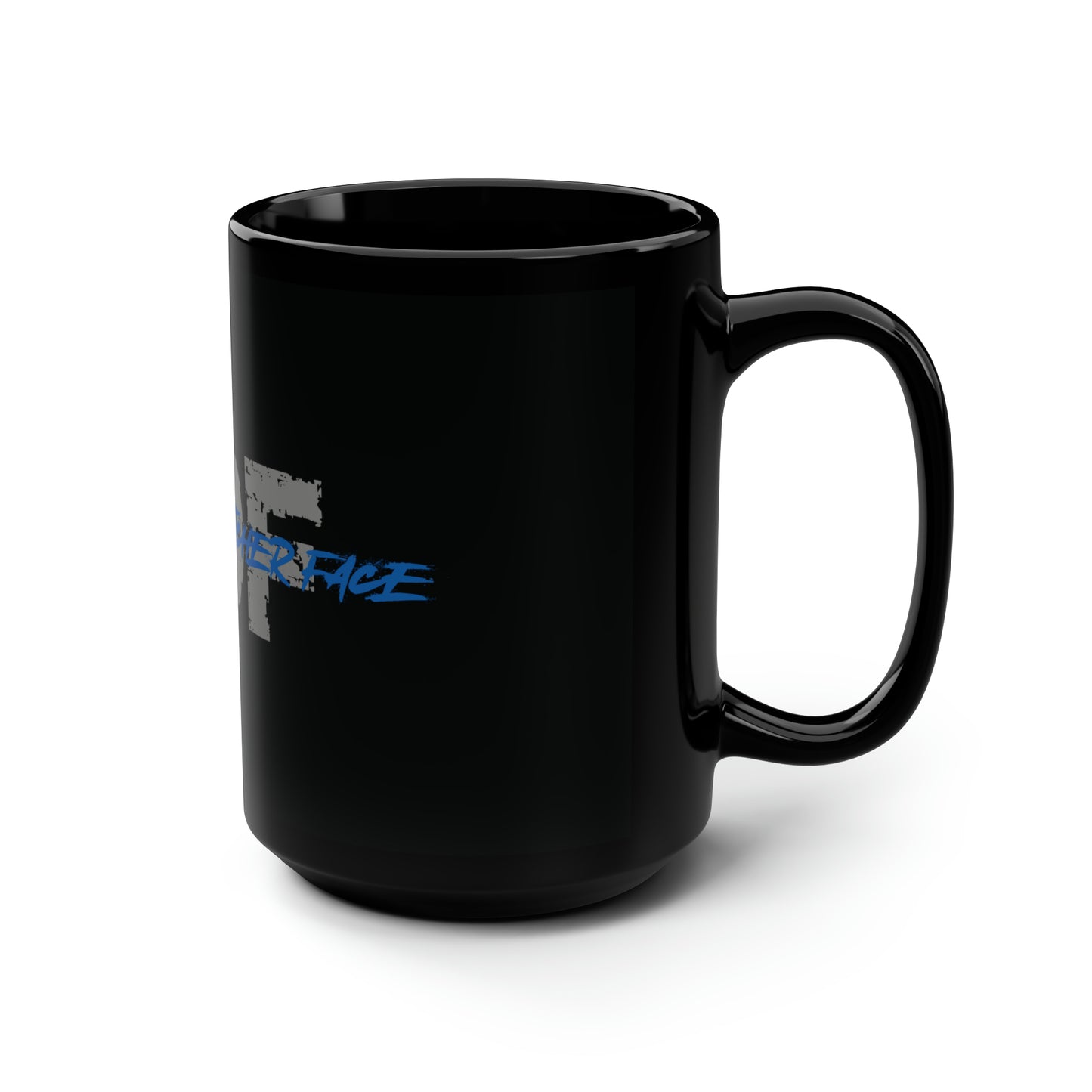 Resting Dispatcher Face - Black Mug, 15oz