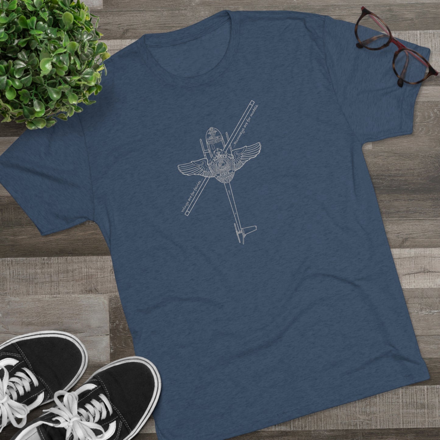 R44 WINGS - Tri-Blend Crew Tee