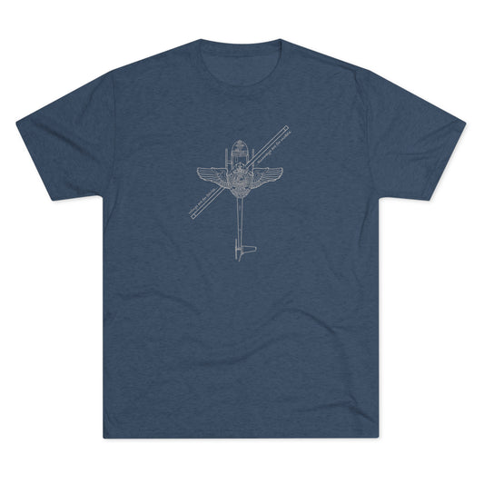 R44 WINGS - Tri-Blend Crew Tee