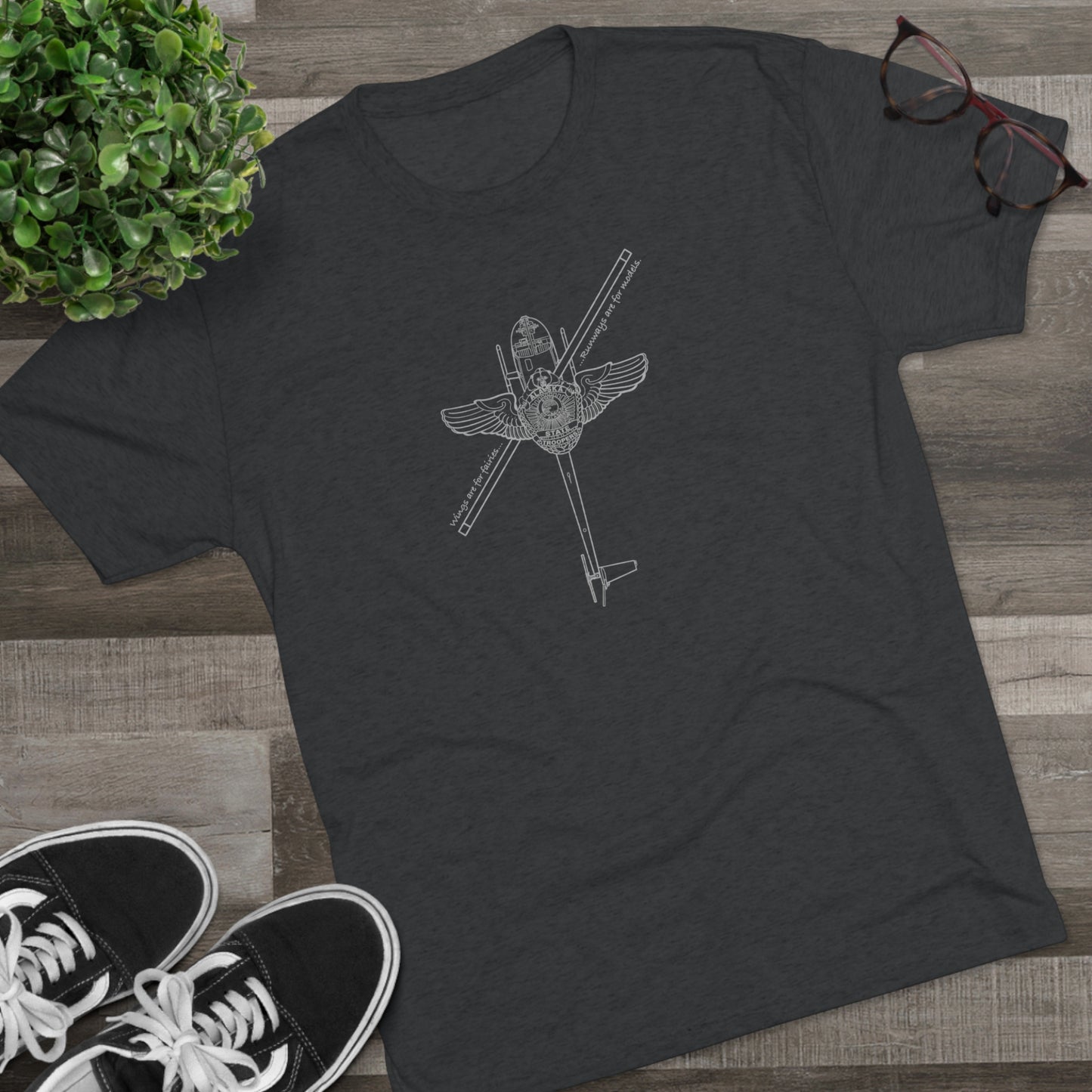 R44 WINGS - Tri-Blend Crew Tee