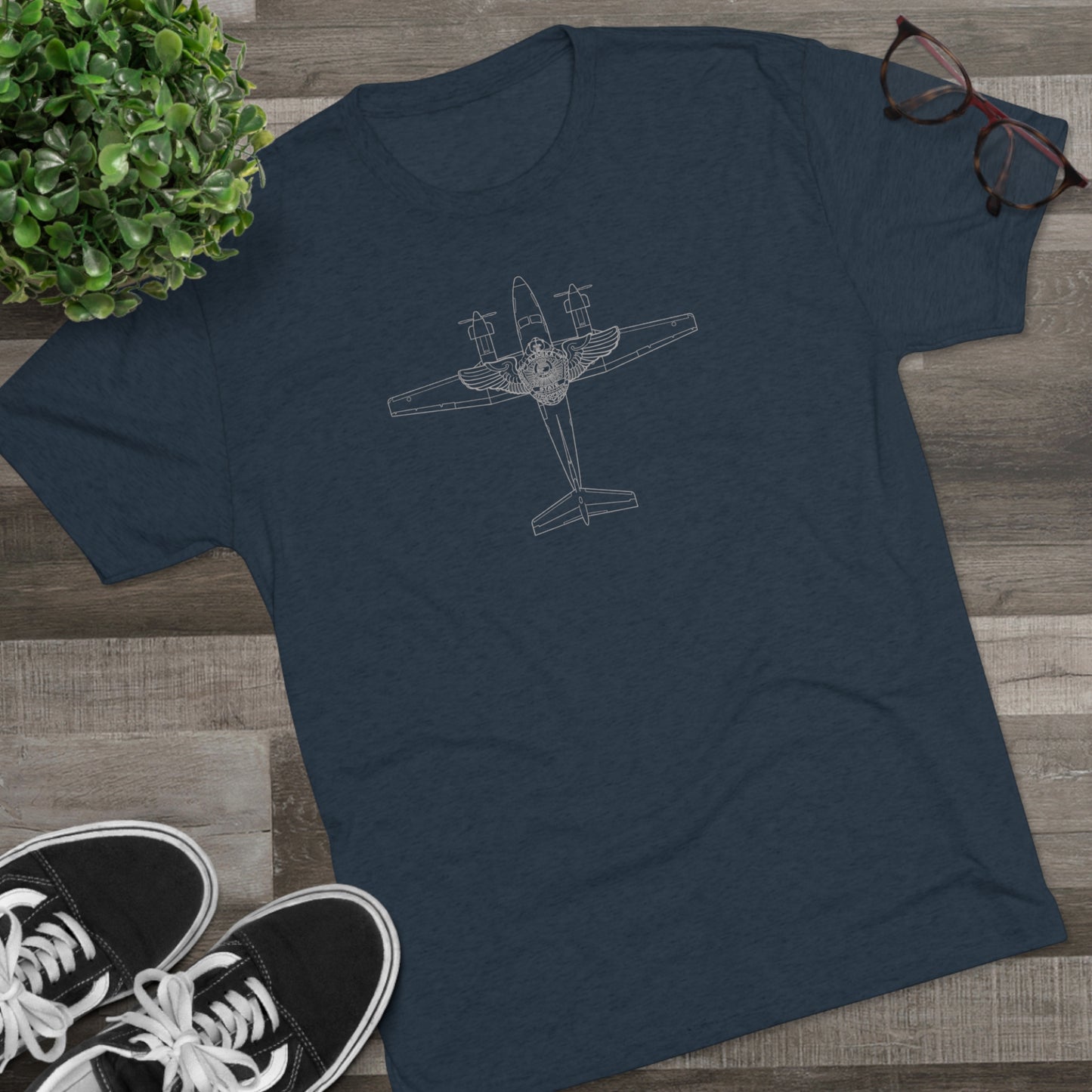 KING AIR WINGS - Tri-Blend Crew Tee