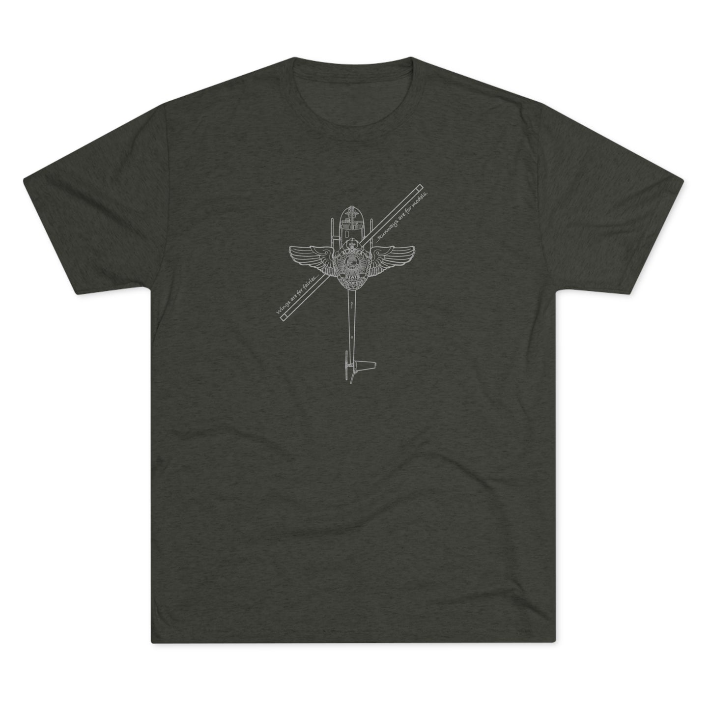 R44 WINGS - Tri-Blend Crew Tee