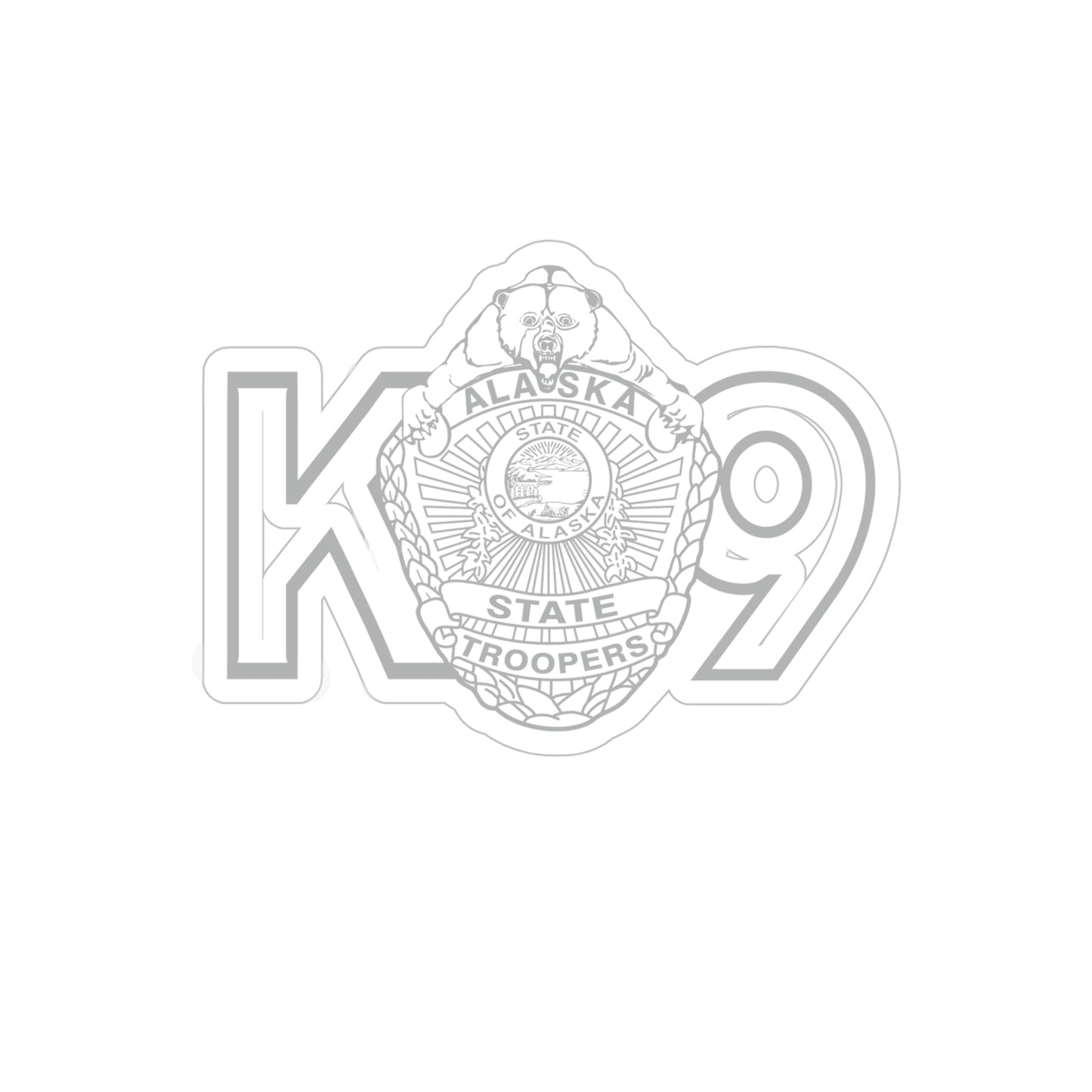 K9 STICKER (Gray)