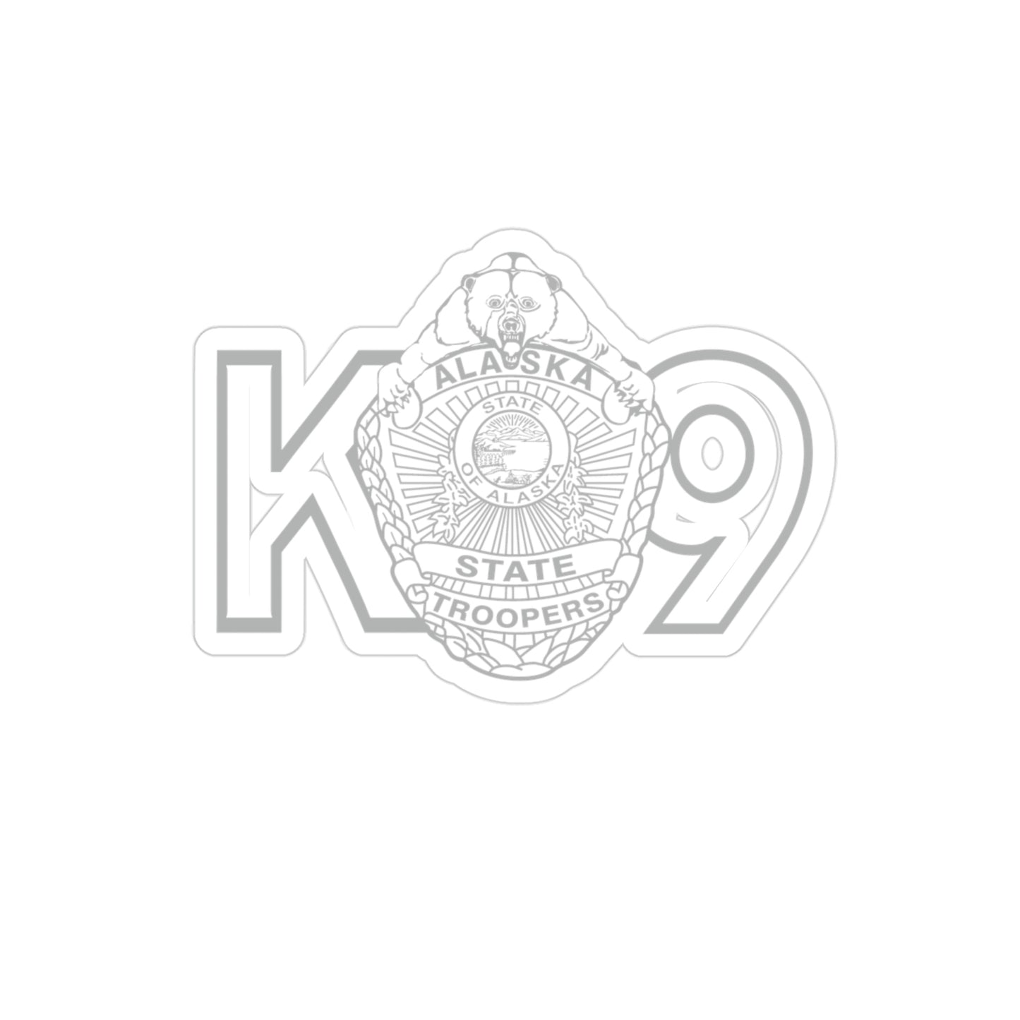 K9 STICKER (Gray)