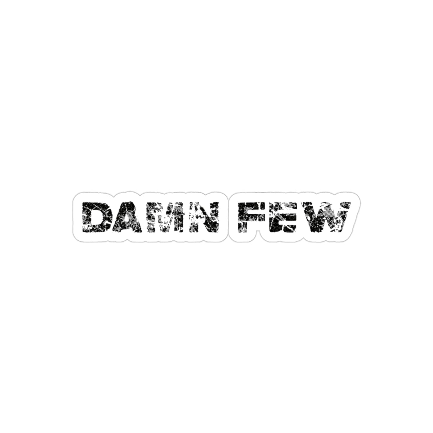 DAMN FEW (Black) Transparent Outdoor Sticker