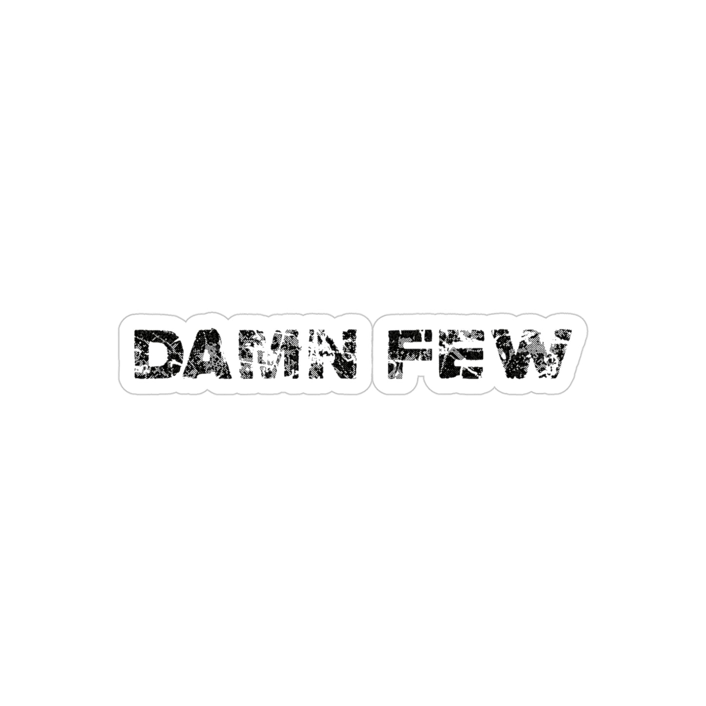 DAMN FEW (Black) Transparent Outdoor Sticker