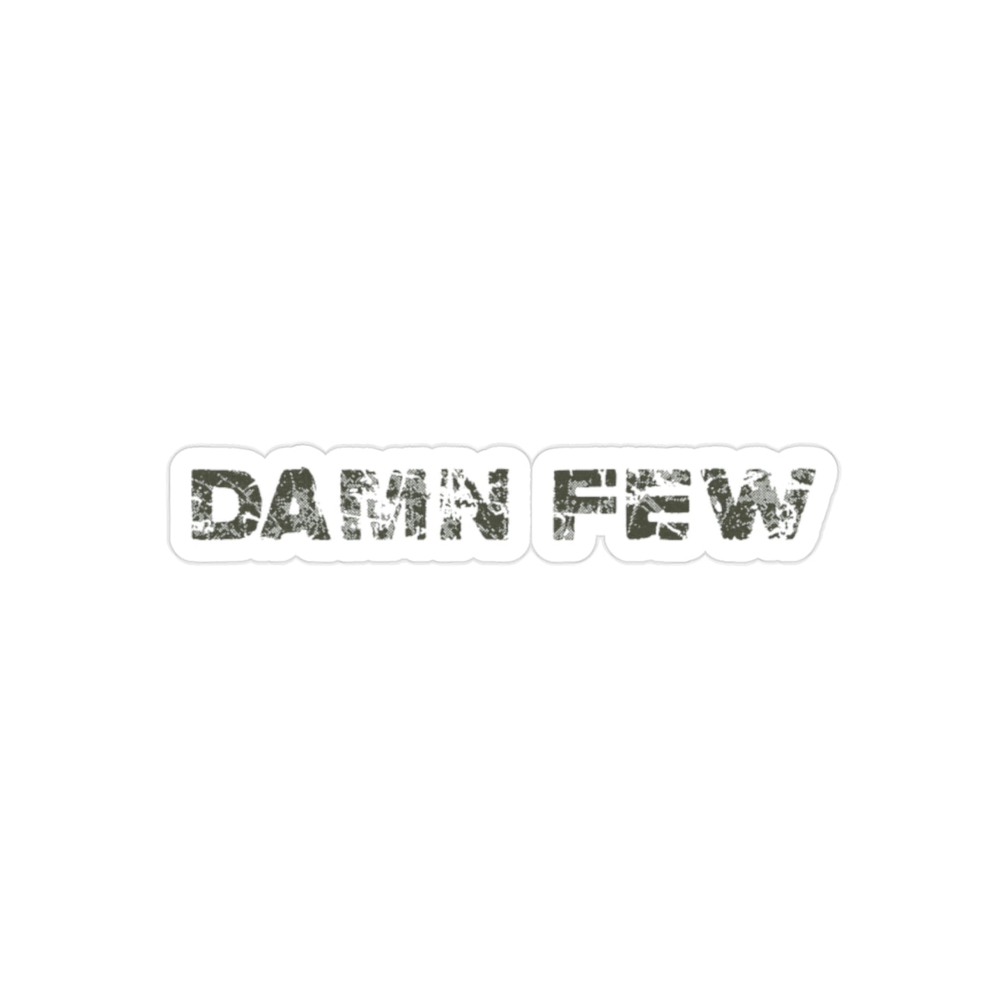 DAMN FEW (Green) Transparent Outdoor Sticker