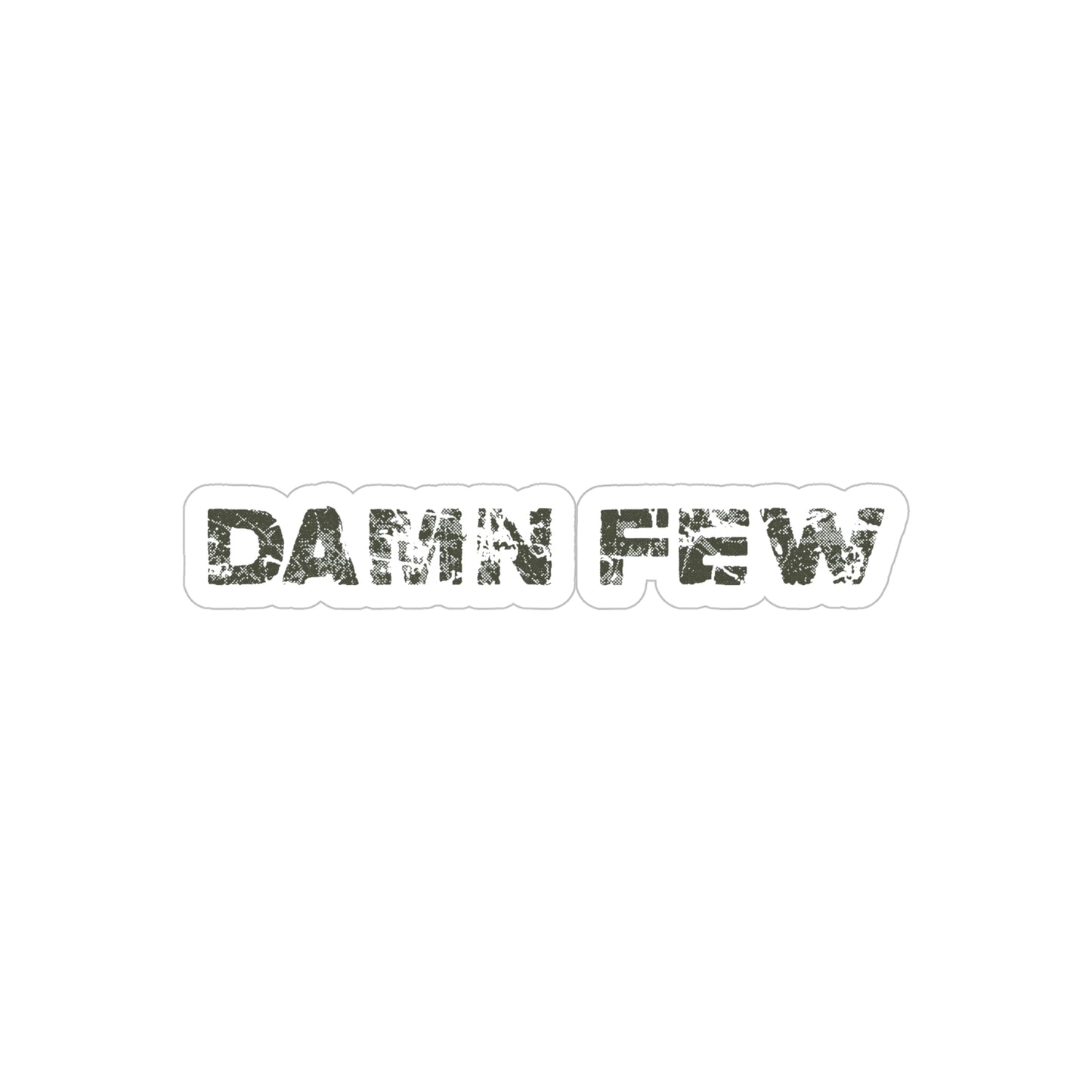 DAMN FEW (Green) Transparent Outdoor Sticker