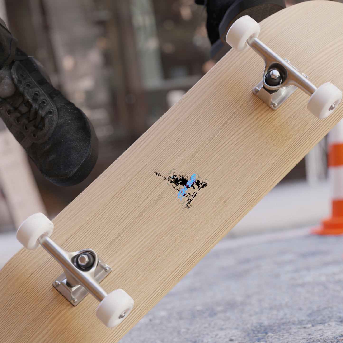 STAY RAD (Long Board) Transparent Outdoor Sticker