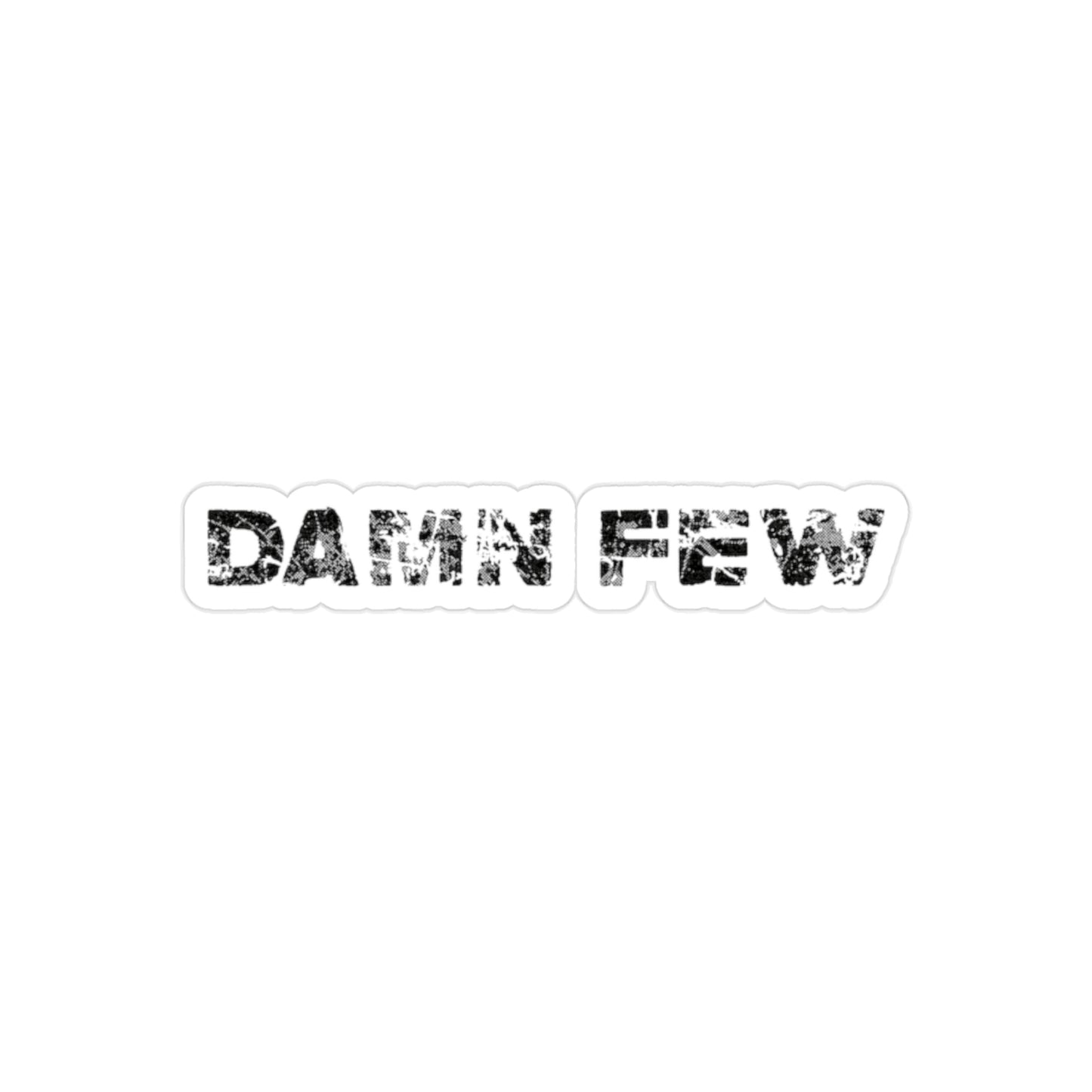 DAMN FEW (Black) Transparent Outdoor Sticker