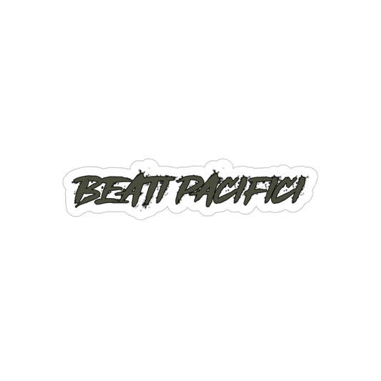 BEATI PACIFICI (Grunge) Transparent Outdoor Sticker