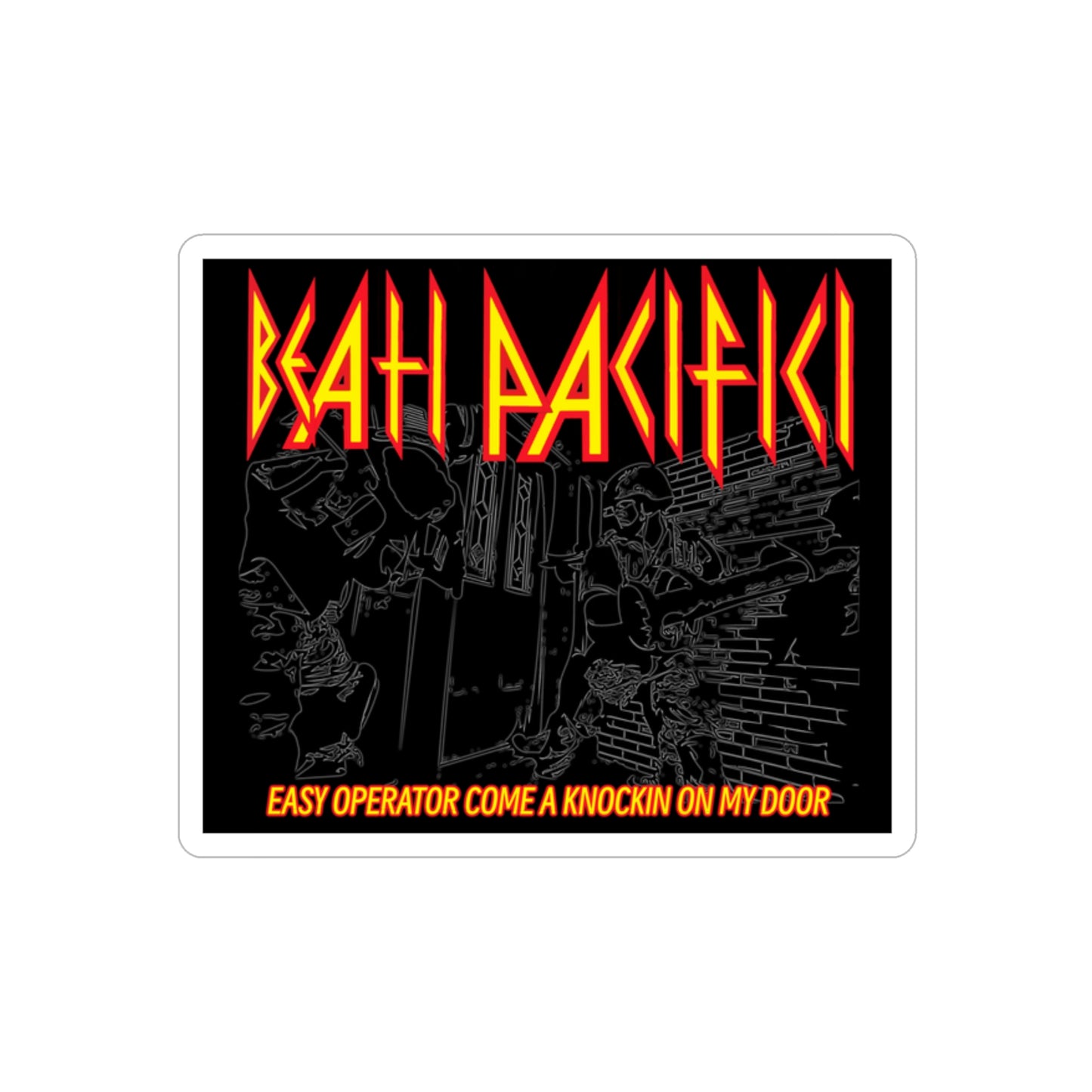 DEF LEPPARD Operator Transparent Outdoor Sticker