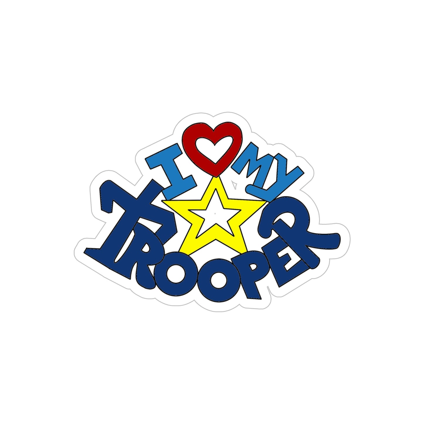 Trooper Love Transparent Outdoor Sticker